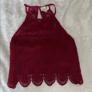 PACSUN Lace Halter Crop Top NWOT